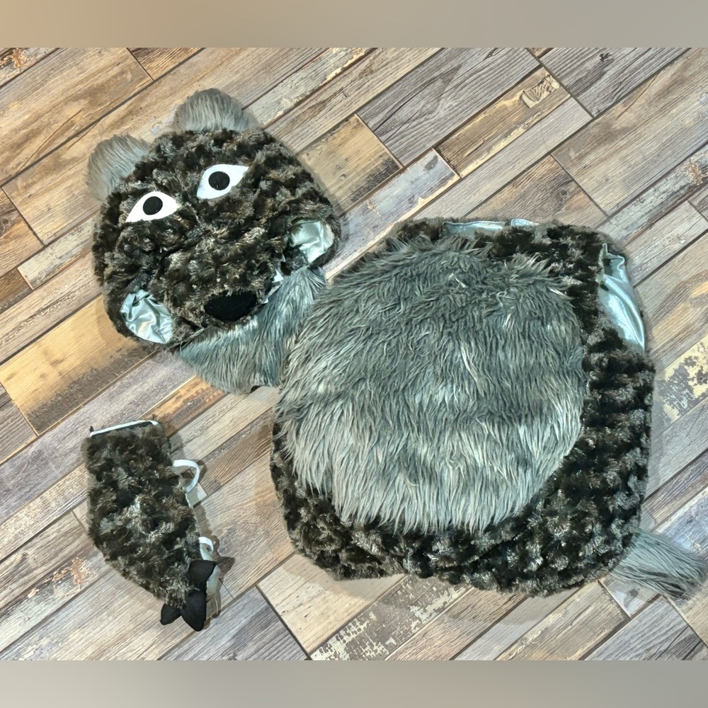 Kids Furry Wolf Costume - Gray